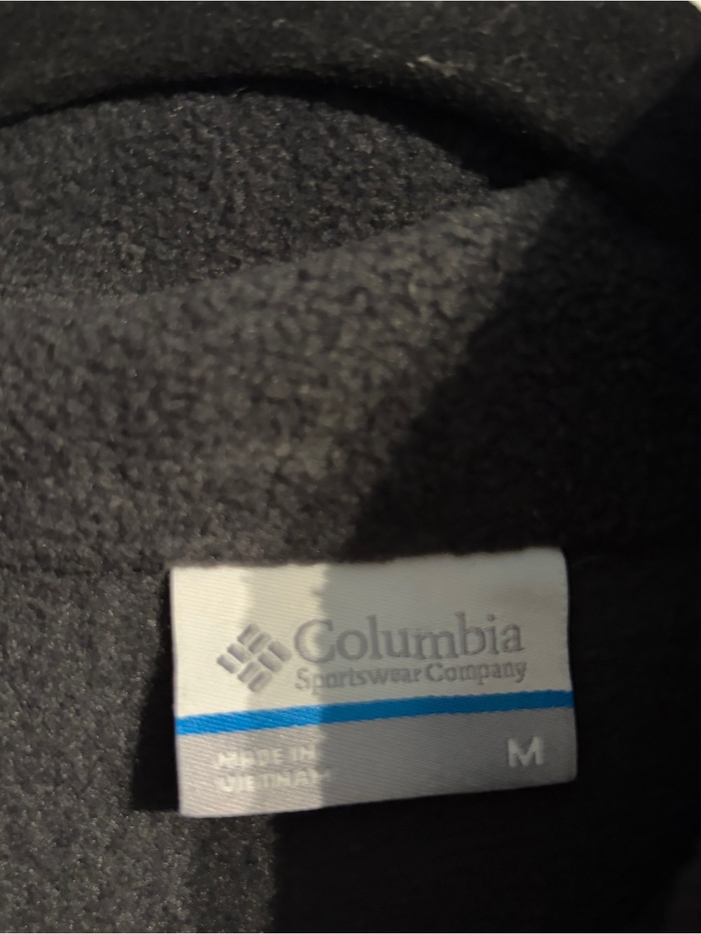 Columbia Black Fleece Full Zip up Jacket Women’s Size Medium zippered pockets - Picture 4 of 4